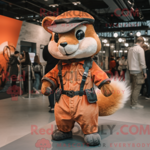 Rust Flying Squirrel mascot...