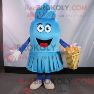 Blue French Fries mascot...