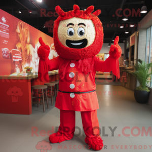 Red Pad Thai mascot costume...