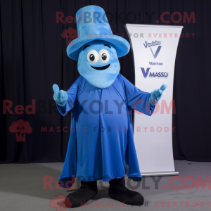 Figura azul da máscara de...