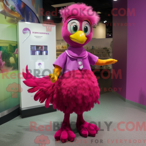 Magenta Gosling Maskottchen...