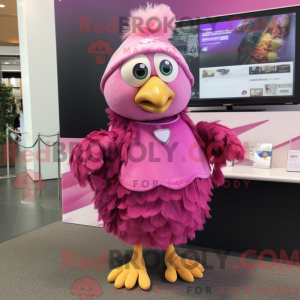 Magenta Gosling Maskottchen...