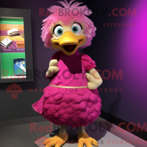 Magenta Gosling Maskottchen...