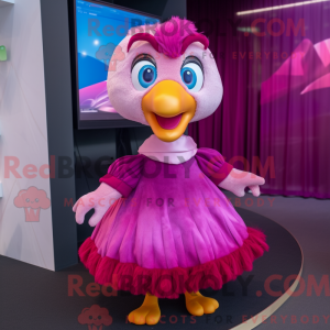 Magenta Gosling maskot...