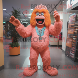 Peach Sasquatch Maskottchen...