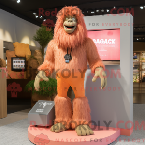 Peach Sasquatch maskot...