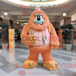 Peach Sasquatch maskot...