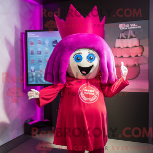 Magenta Queen Maskottchen...