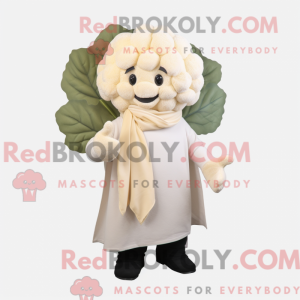 Beige Cauliflower mascot...