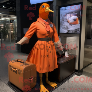 Máscara laranja de pombo...