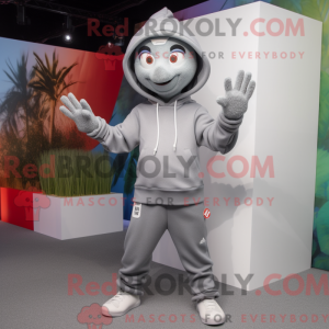 Grå Acrobat maskot kostume...