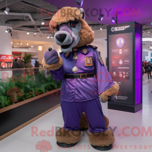 Purple Camel mascot costume...