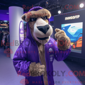 Purple Camel mascot costume...