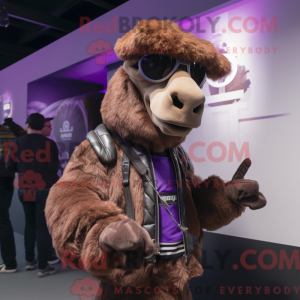 Purple Camel mascot costume...