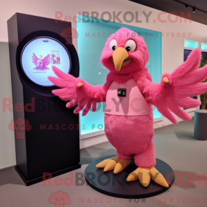 Pink Eagle mascot costume...