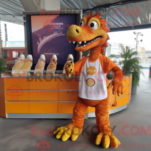 Orange Spinosaurus maskot...