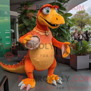 Orange Spinosaurus maskot...