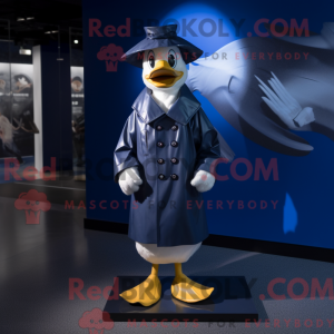 Navy Goose maskot kostume...