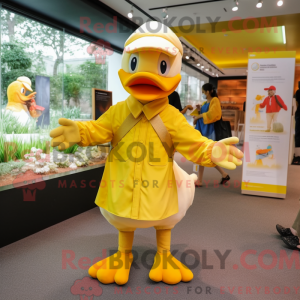 Yellow Geese mascot costume...