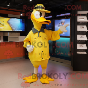 Yellow Geese mascot costume...