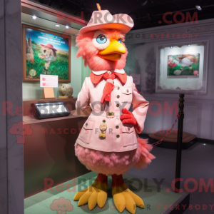 Peach Rooster Maskottchen...