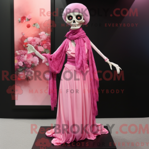 Pink Undead mascot costume...