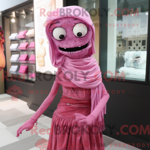 Pink Undead mascot costume...