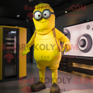 Gelber Zyklop Maskottchen...
