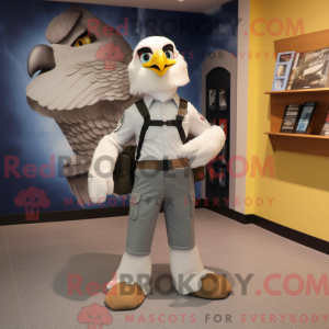Sølv Eagle maskot drakt...