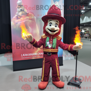 Fire Eater mascot costume...