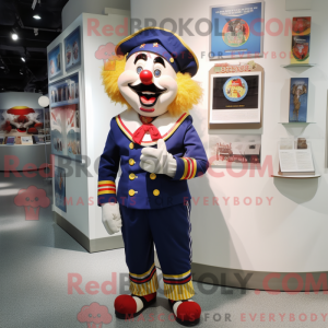 Navy Clown-maskotdraktfigur...