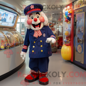 Navy Clown-maskotdraktfigur...