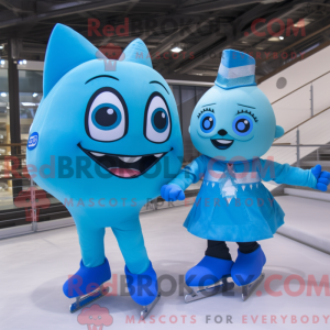 Cyan Pair Of Ice Skates...
