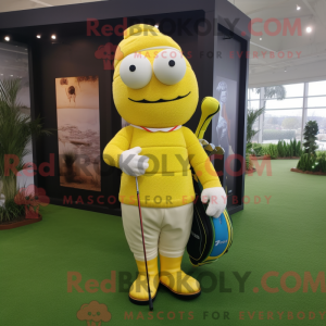 Yellow Golf Bag mascot...