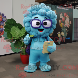 Sky Blue Cauliflower mascot...