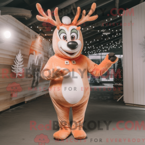 Peach Reindeer mascot...