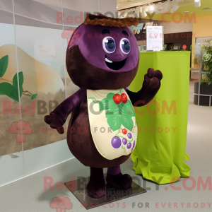 Brown Grape mascot costume...