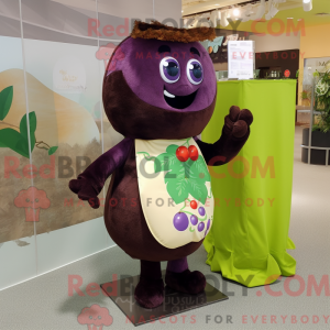 Brun Grape maskot kostume...