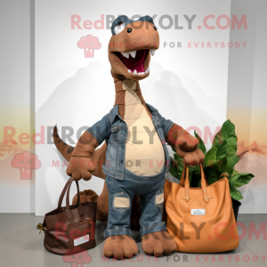 Brown Diplodocus mascot...