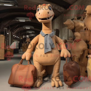 Brown Diplodocus mascot...