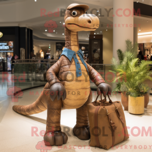 Brown Diplodocus mascot...