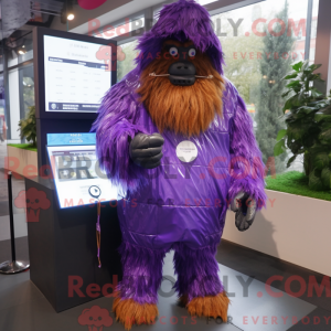 Purple Sasquatch mascot...