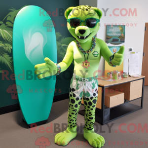 Lime Green Jaguar mascot...