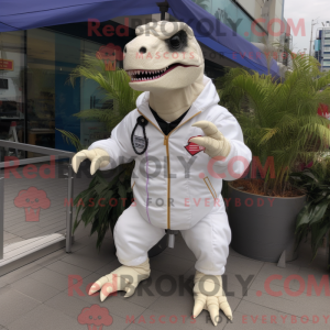 White Allosaurus mascot...
