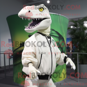 White Allosaurus mascot...