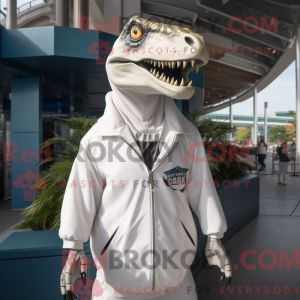 Hvid Allosaurus maskot...
