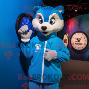 Blue Weasel mascot costume...