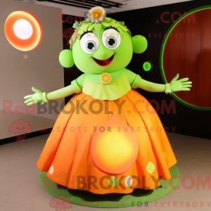 Lime Green Orange mascot...