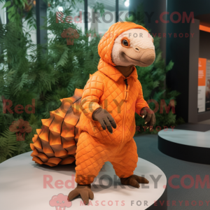 Orange Pangolin mascot...