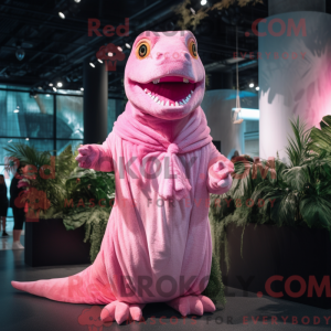 Postava maskota Pink T Rex...